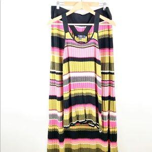 Rachel Roy cotton ribbed top/maxi SET